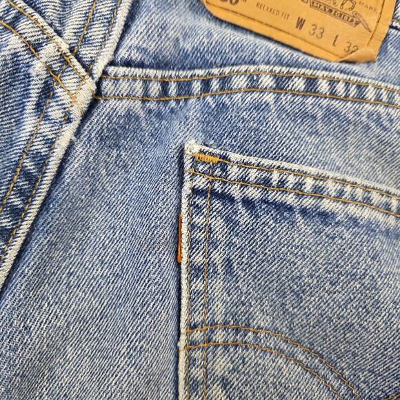 Vintage Levi's 550 Jeans Mens 33x32 Fits 32x32 Relaxed Fit Distressed Denim - Picture 9 of 15